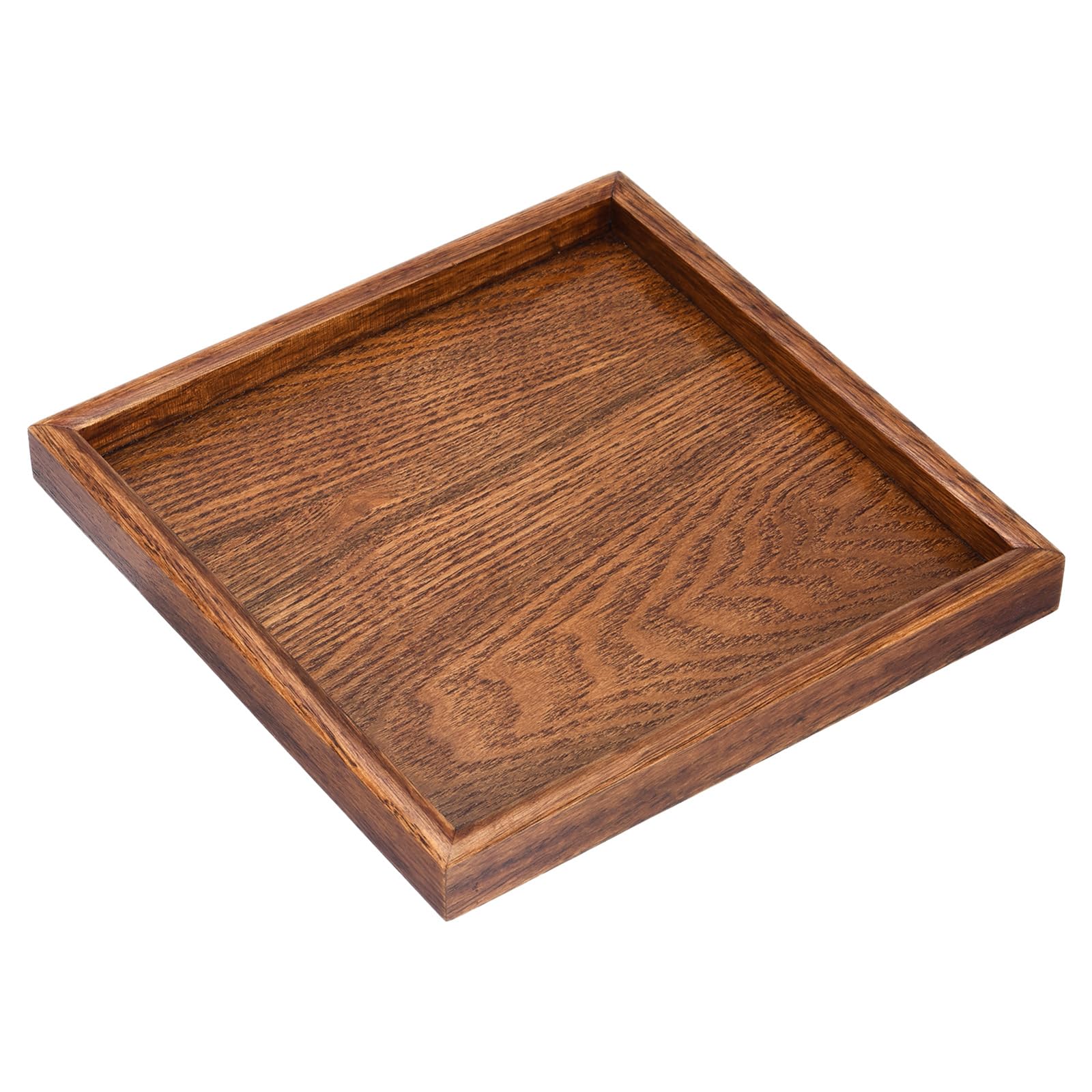 M METERXITY Wood Serving Tray, Square Wooden Decorative Platter, Kitchen Trays, Centerpiece Candle Holder Trays