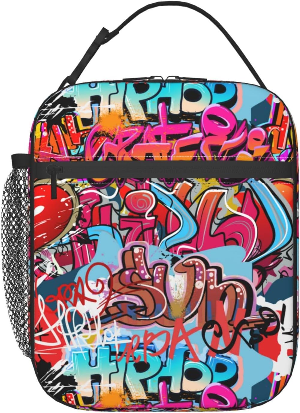 Graffiti Wall, Hip Hop Art Reusable Lunch Box Food Bag Insulated Lunch Bag - Image 3