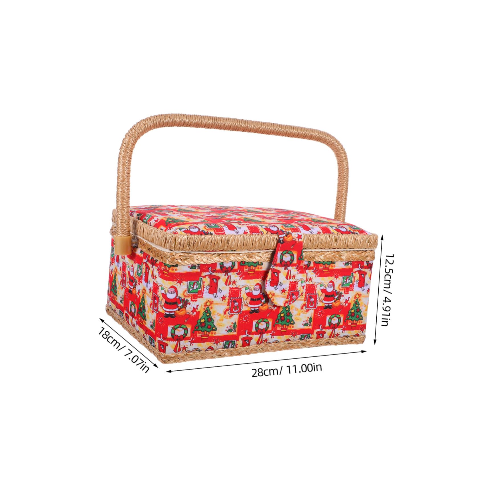 Coffret Cadeau De Couture Organisateur De Panier à Couture avec Plateau Amovible Coussin à Épingles Intégré Et Poche Intérieure pour Rangement De Fournitures