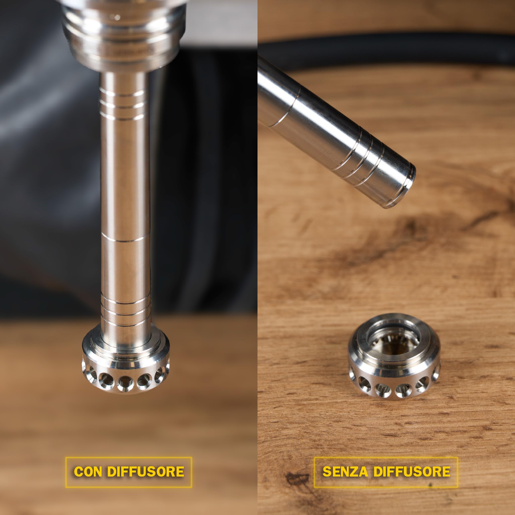 Steamulation Cachimba Ultimate Silver Metallic Gen.I | Shisha de Acero Inoxidable con Manguera de Silicona, Boquilla, Pinza, Cazoleta de Piedra HMD + 1 kg Carbón Cocobration 27 mm