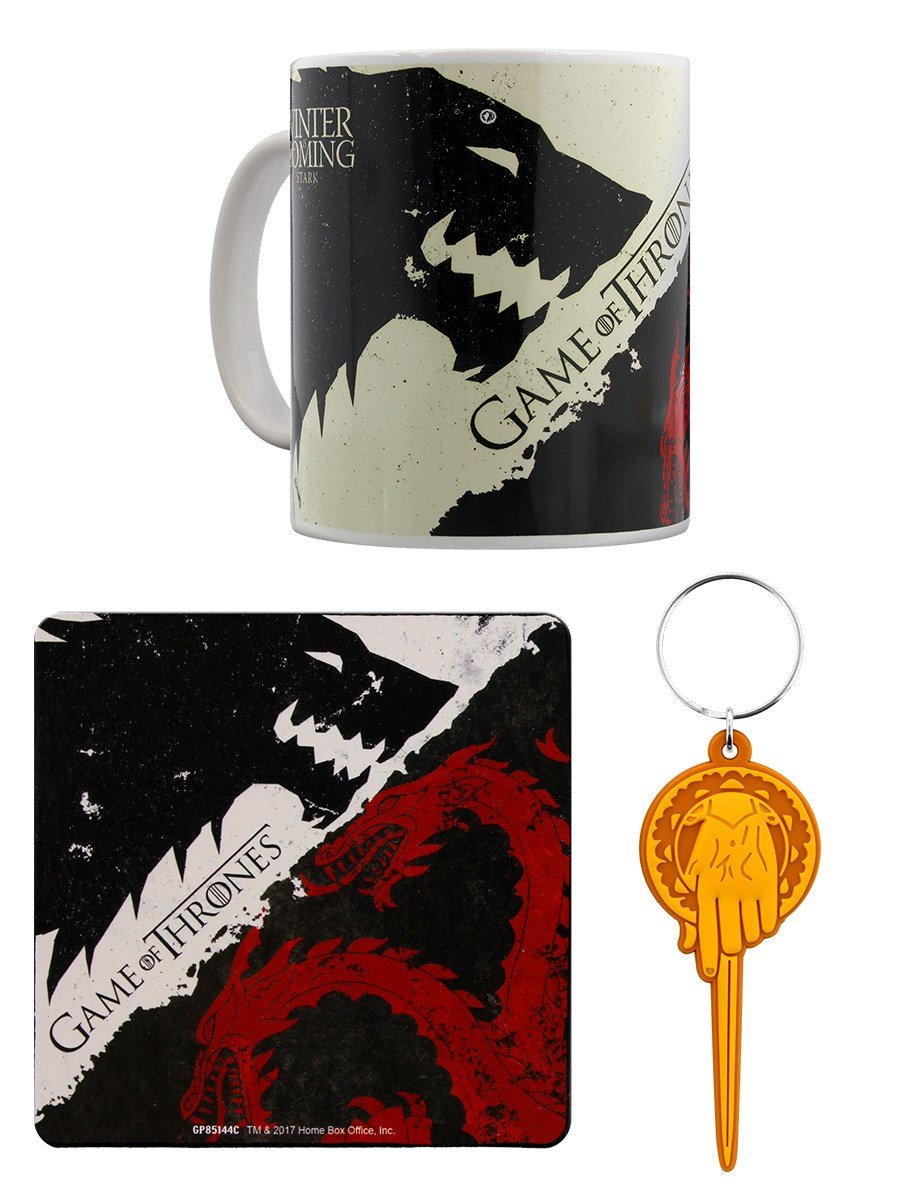 Game Of Thrones Stark & Targaryen Mug Coaster