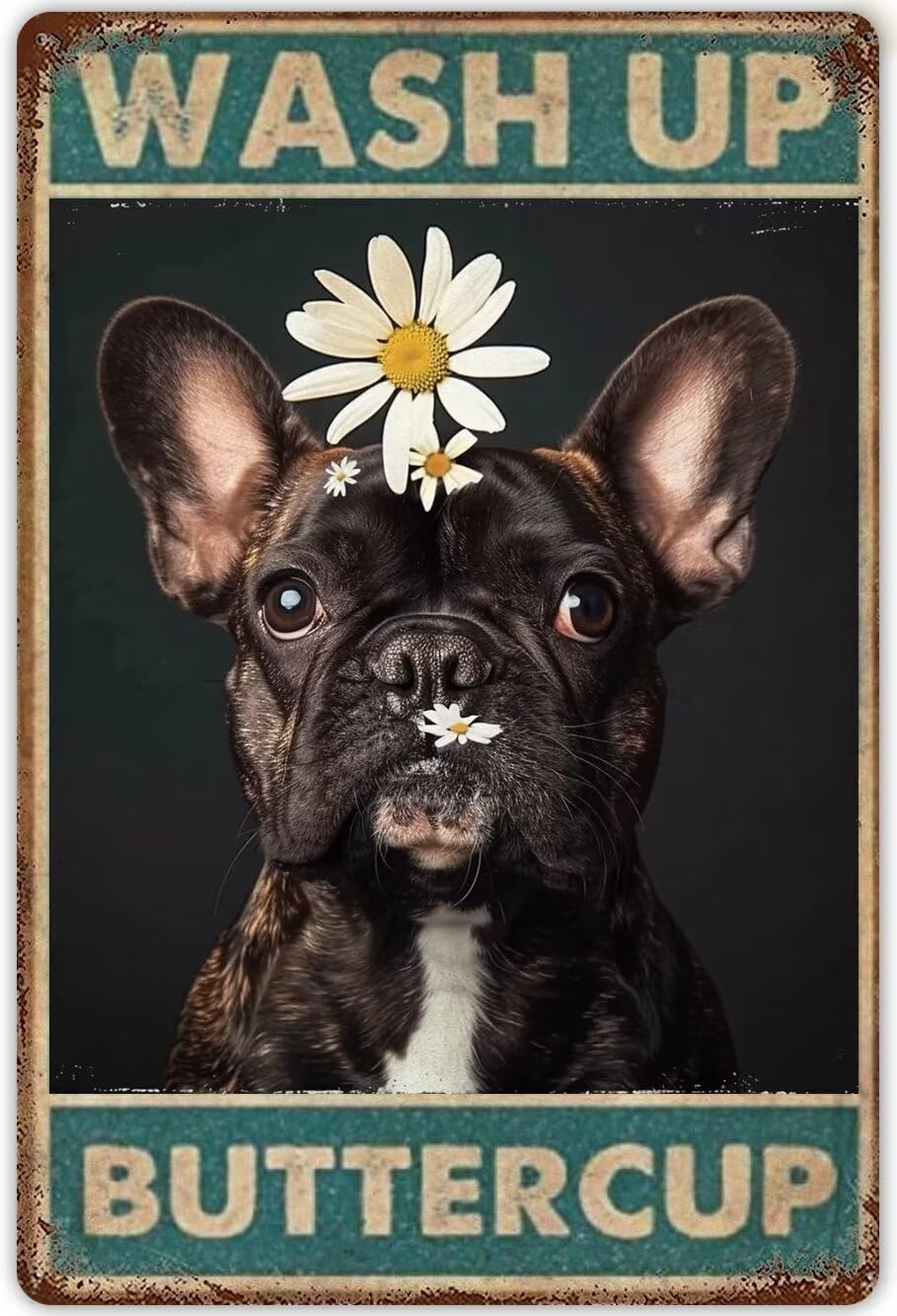 Anceky Bathroom French Bulldog 5D Diamond Painting Kits for Adults & Beginner Full Drill Wash Up Buttercup French Bulldog Diamond Art Paint Round Diamonds DIY Gem Painting Kit Home Decor 12X16 Inch