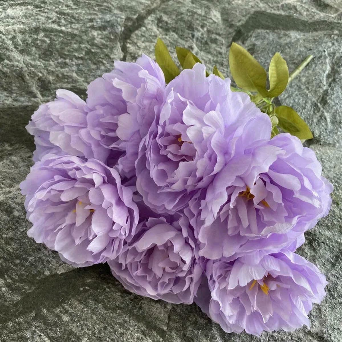 CVJdfhRE fake flowers， Simulation Seven Peony Silk Flowers Bouquet Home Living Room Table Decoration Wedding Artificial Fake Flower(Purple)
