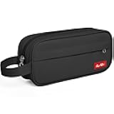 Aen Art Pencil Case, Large Capacity Pencil Pouch, Zipper Pencil Box with Easy Grip Handle & Loop for School Teen Girl Boy Men Women (Black)