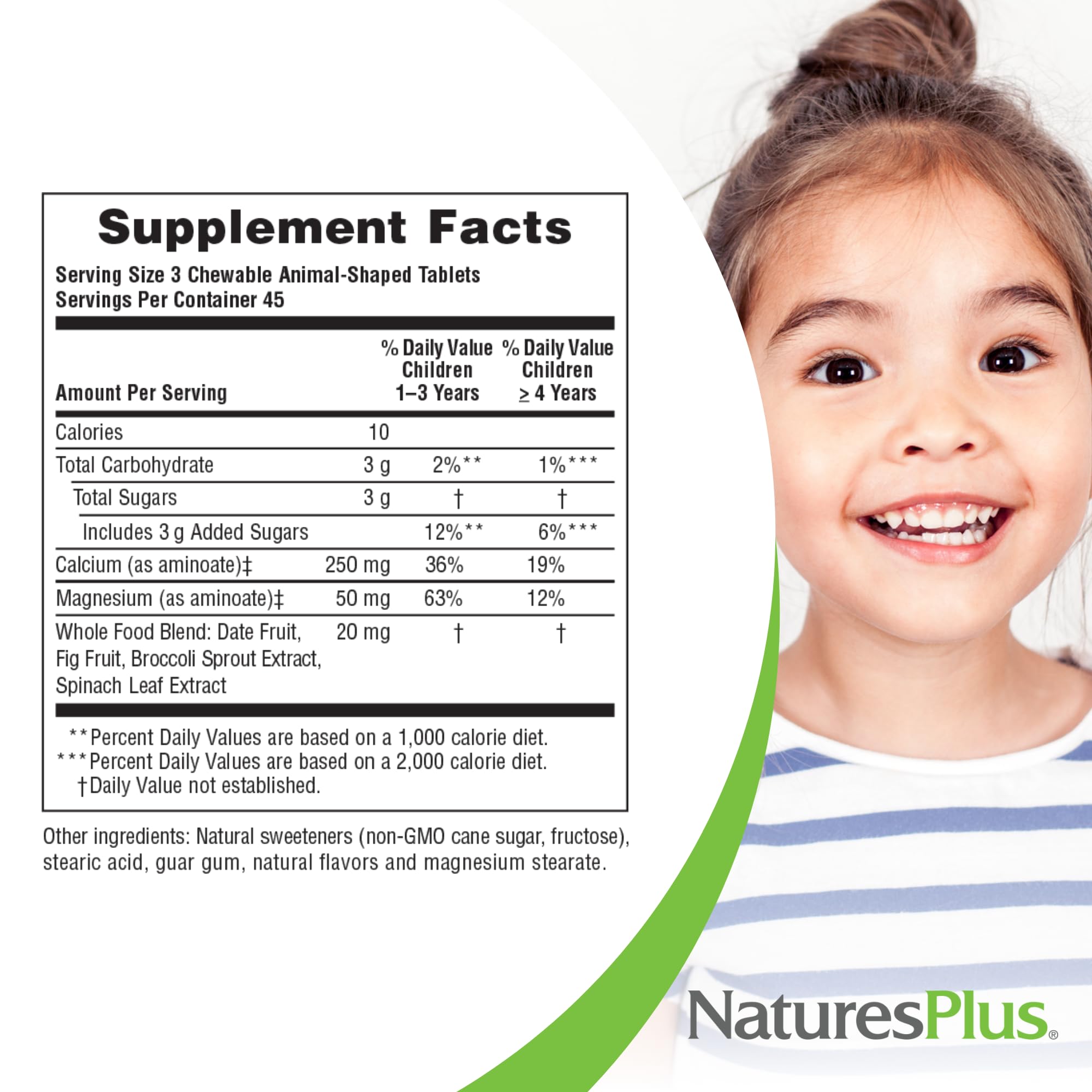 NaturesPlus Animal Parade Calcium, Vanilla Sundae Flavor - 135 Animal-Shaped Chewable Tablets, Pack of 2 - Vegan, Gluten Free - 90 Total Servings — Amazon image 4