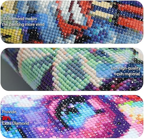 Miniatura 7 de JFYHAB Kits de pintura de diamantes para zapatos, pinturas de puntos de diamante de perforación completa para principiantes, arte de diamantes 5D,