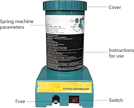Automatic Spring Separator, 40W Separating Machine Tool, Spring Automatic Separator, Coil Spring Tool Out Diameter 2-15mm, Applicable Length 2-30MM, for Machinery Manufacturing