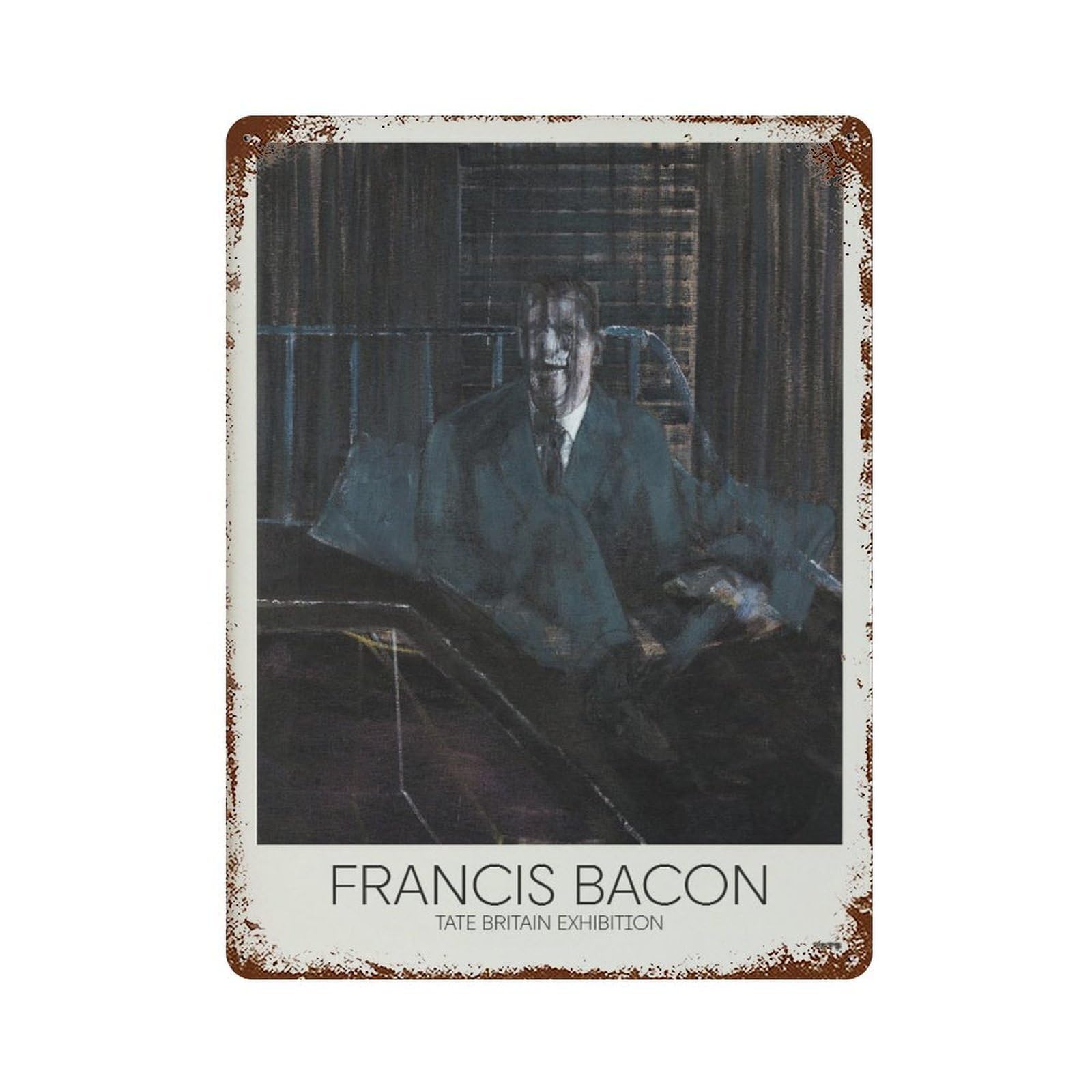 xiaoxiaoshen Francis Bacon Gallery Wall Decor Art Metal Tin Poster Modern Home Decor Art Home Bar Shop Decorations Vintage Sign 40x30cm