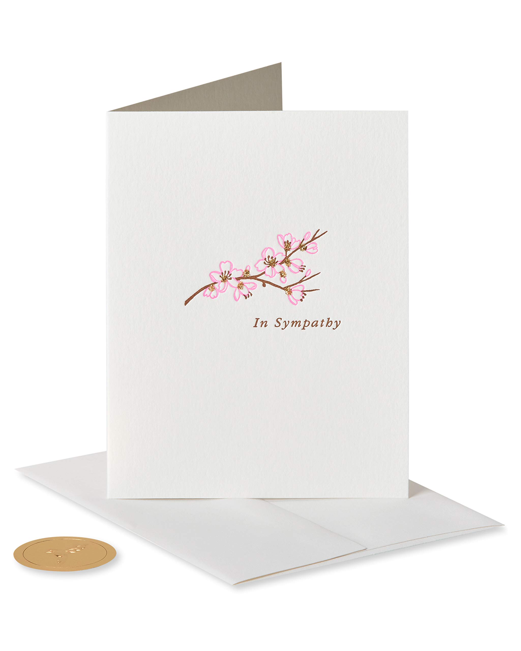 Papyrus Blank Sympathy Card (Floral Branch)