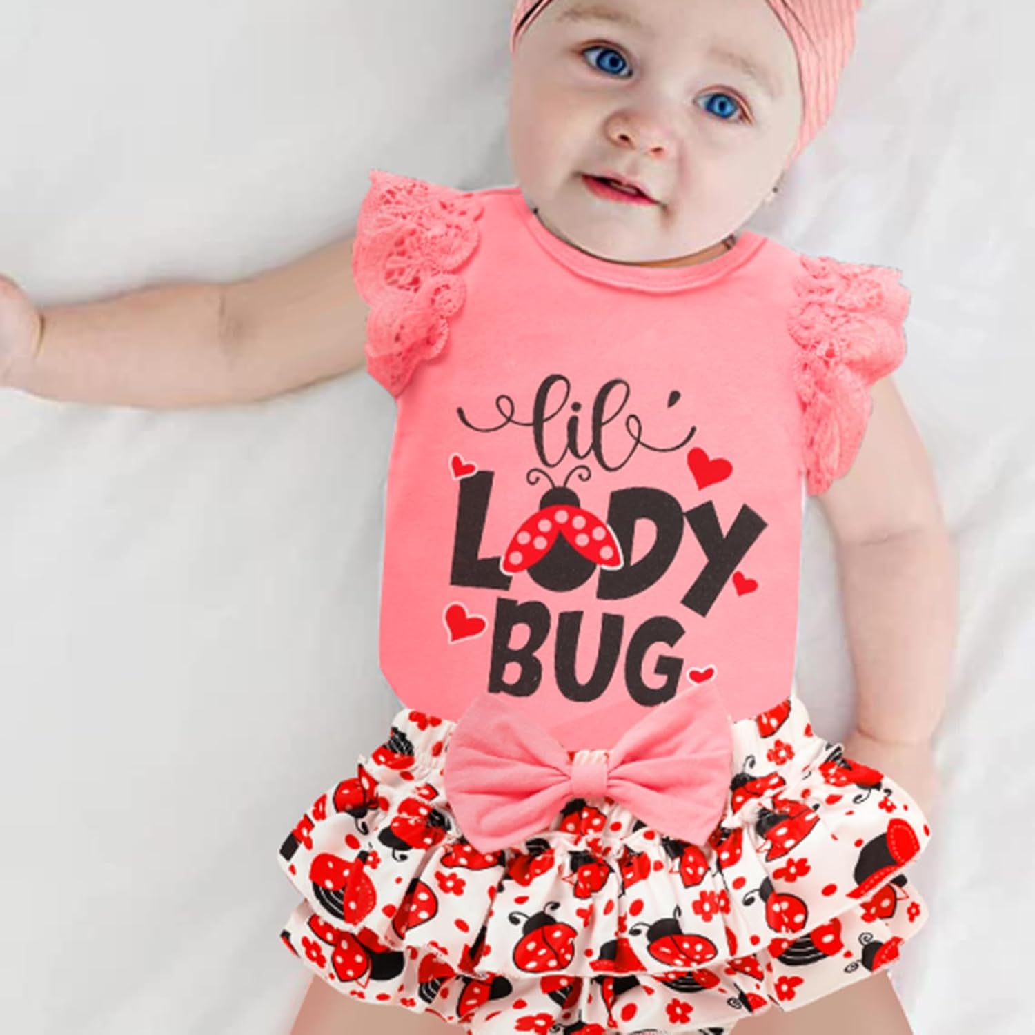 Newborn Baby Girl Clothes Infant Ruffles Romper Shorts Set Floral Summer Outfits Cute Baby Clothes Girl - Image 2