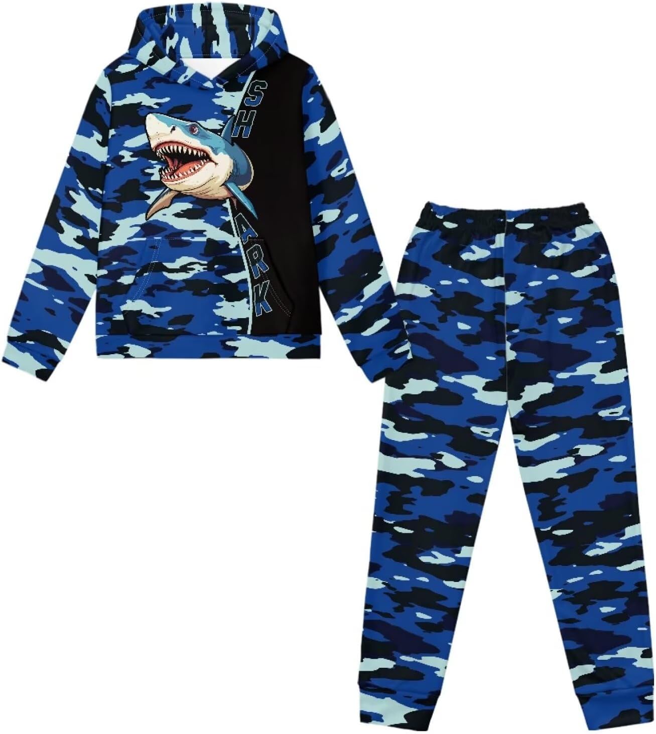 doginthehole Boy's 2 Piece Active Tracksuit Sets Casual Pullover Sweatsuit Long Sleeve Sweatshirts & Jogger Pants 5-12Y