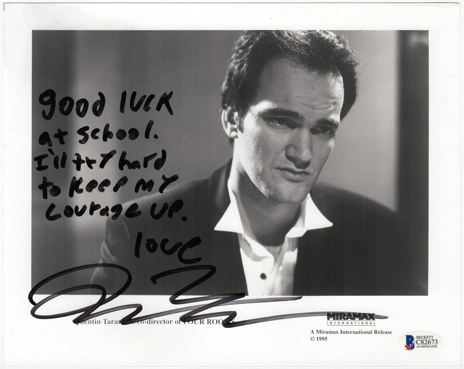Quentin Tarantino signed autographed 8x10 photo! RARE! BAS Beckett COA! Beckett Authentication