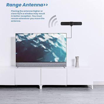 300 Mile Range Antenna TV Digital HD Skywire 4K Antena Digital Indoor HDTV 1080P, black, 298996