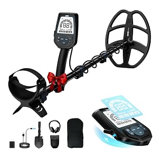 SUNPOW Professional Metal Detector for Adults Rechargeable - 6 Metal ID, IP68 Waterproof Coil, LCD Display, 5 Search Modes Metal Detector for Beach/River/Outdoor Treasure Hunting, OT-MD16 - Amazon product rated Grade A