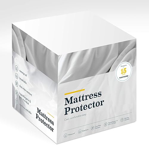 Glenwillow Home Protector de colchón de enfriamiento suave de alta calidad tamaño matrimonial