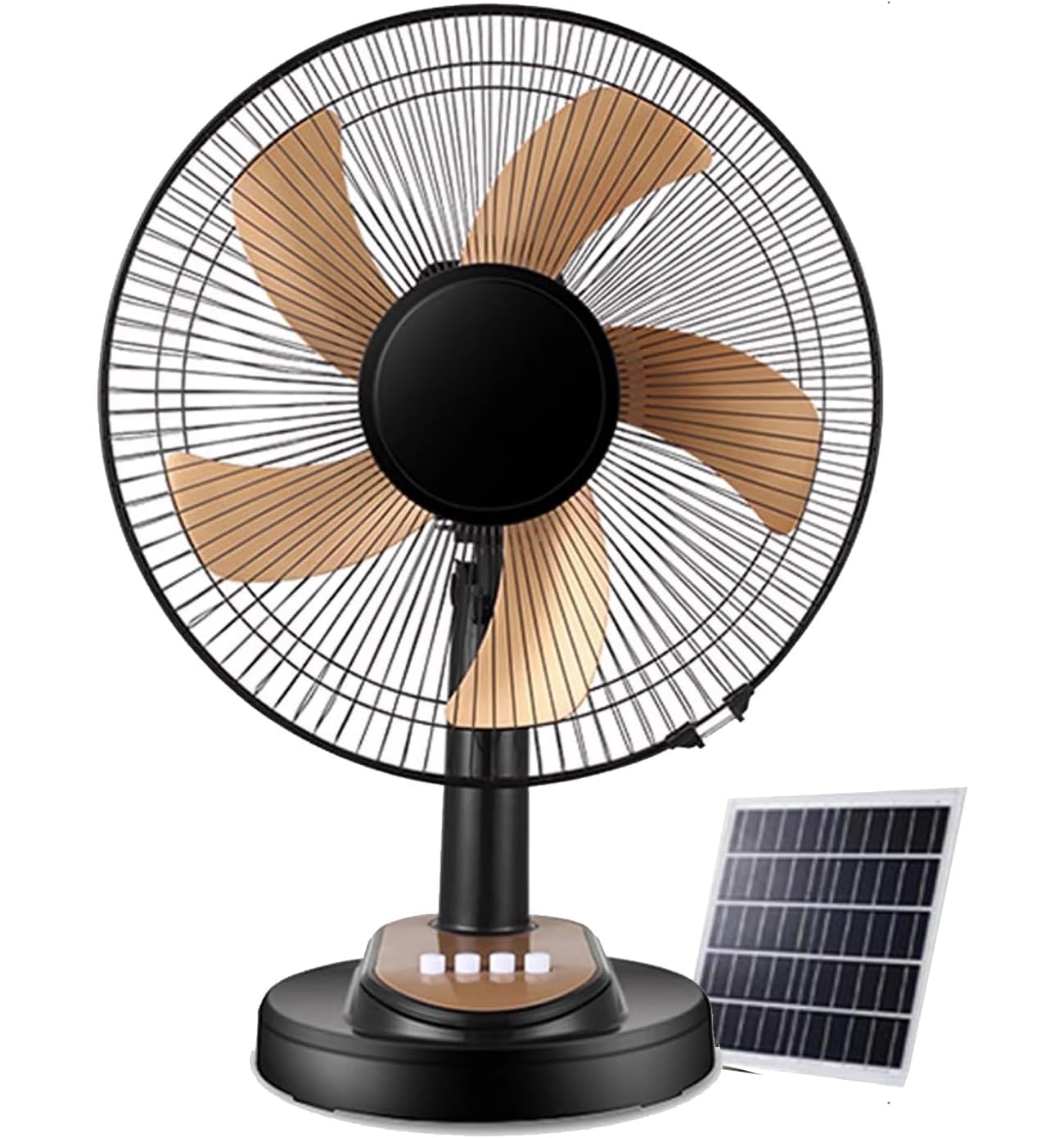 Ventilateur solaire de 16 pouces avec inclinaison réglable pour un air frais sur la terrasse