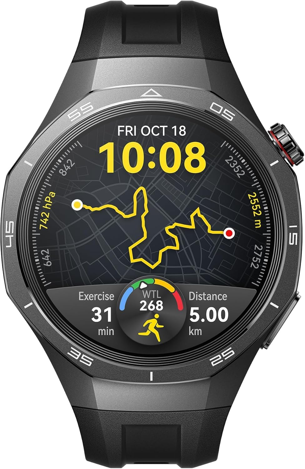 HUAWEI WATCH GT 5 Pro 46 mm smartwatch dla mężczyzn, stop tytanu, zegarek golfowy, śledzenie stanu zdrowia, monitorowanie EKG, czas pracy baterii do 14 dni, GPS, połączenie Bluetooth, kompatybilny z