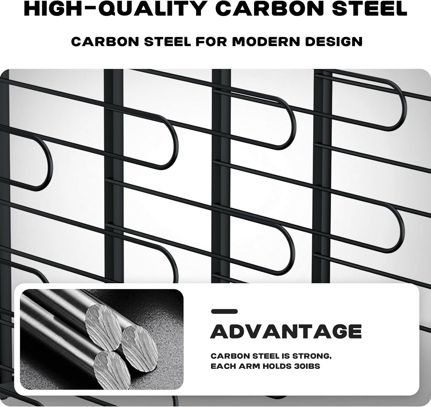 INNOVART Vinyl Roll Storage Rack, Wall Mount Vinyl Holder for Craft Room, Organizer for Cricut, Linen, Fabric, Texture, 20 Rolls