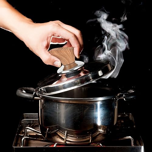 Miniatura 6 de Baluue 2 pomos de tapa para ollas y sartenes, asas de repuesto resistentes al calor, perilla de tapa para utensilios de cocina y accesorios de