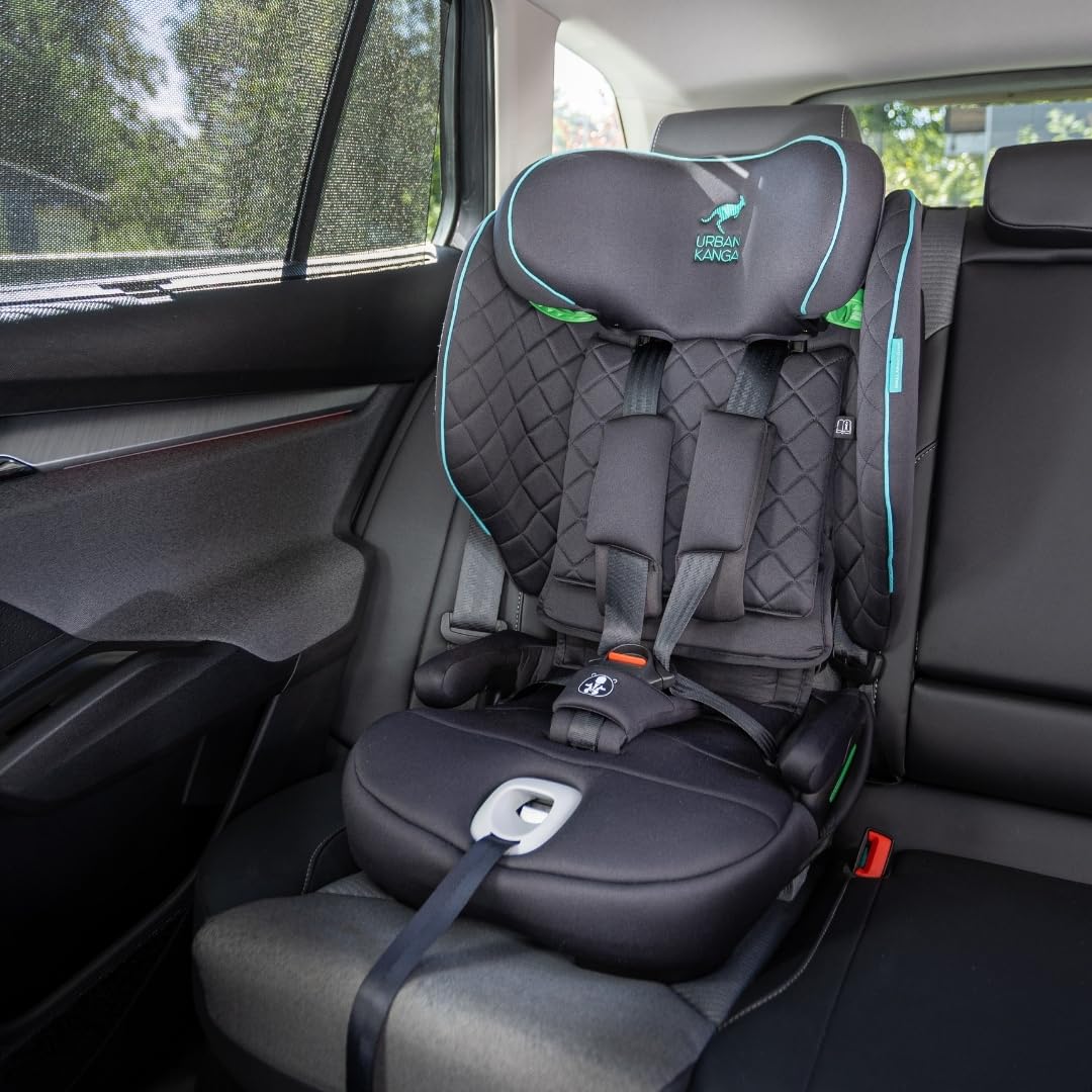 Urban Kanga Wallaroo Grow Silla Coche Plegable ISOFIX 76-150 cm | i-Size R129, Top Tether y arnés integrado de 5 puntos