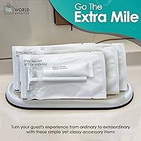 Vista 5 de World Amenities Kit de afeitado (Clear Frosted Sachet) - Servicios del hotel 288 unidades - Incluye maquinilla de afeitar de hoja doble y crema