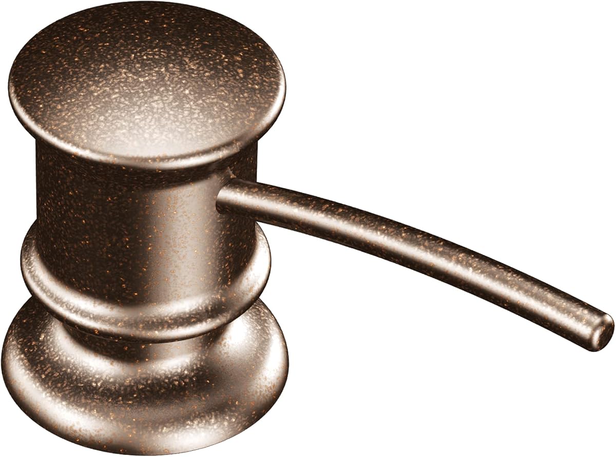 3944ORB Dispensador de jabón de cocina para montaje en cubierta con botella recargable encima del fregadero, bronce aceitado