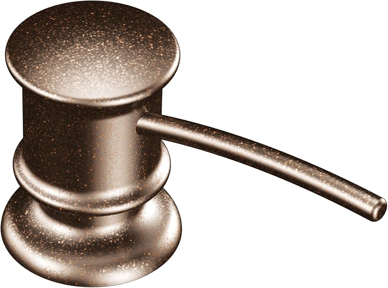 3944ORB Dispensador de jabón de cocina para montaje en cubierta con botella recargable encima del fregadero, bronce aceitado