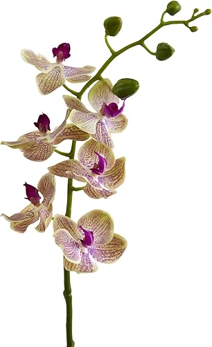 Miniatura 2 de Nearly Natural Flor artificial de orquídea Phalaenopsis de 29 pulgadas (juego de 4)