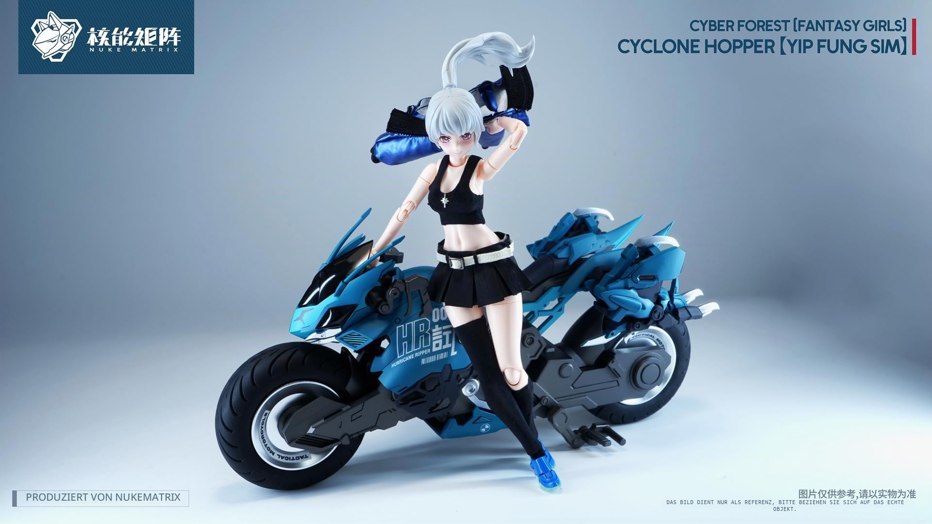 TOYVERSE Nuke Matrix 1/12 Figura Model Kit, Cyber Forest Fantasy Girs, Cyclone Hopper YIP Fung SIM, bewegliche Gelenke, Charaktermodell, ab 15 Jahren