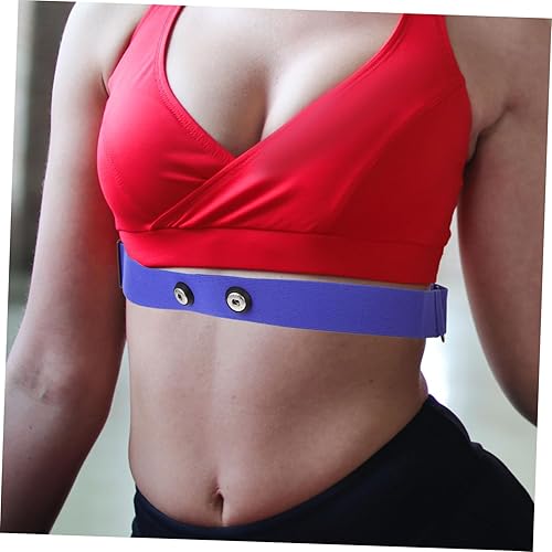 Miniatura 3 de Banda elástica para monitor de pecho de repuesto para cinturón deportivo transpirable ligero fácil de instalar azul