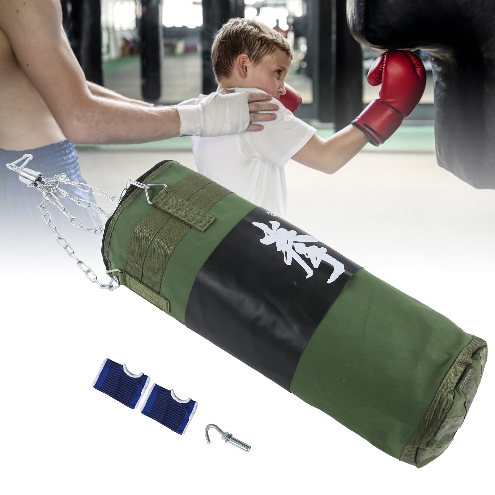 Sacco di Sabbia da Boxe per Bambini, Attrezzo per Allenamento | Tessuto Oxford resistente, facile da riempire, adatto ai bambini dai 7 ai 14 anni
