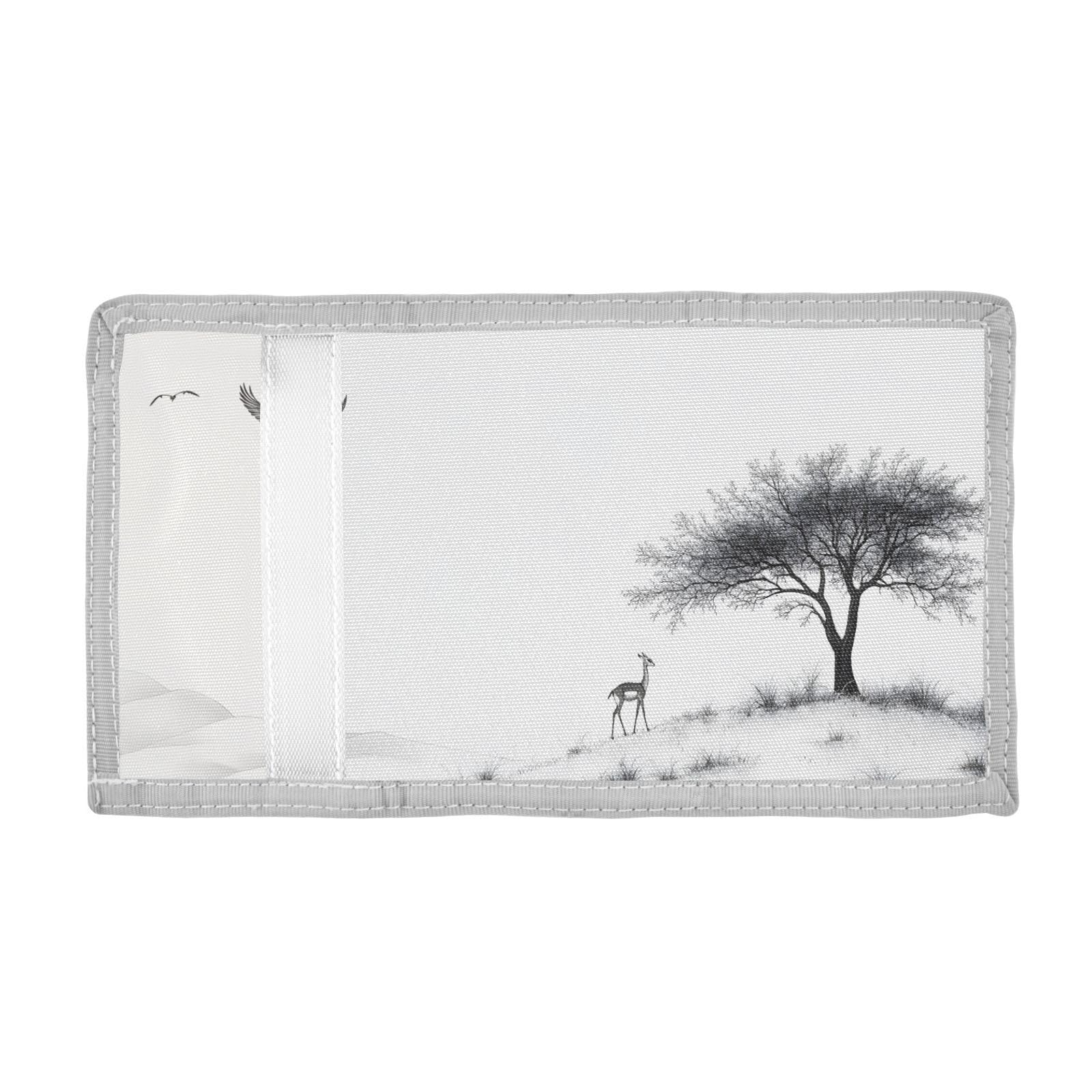 FOLIOSA Kids Wallet for Boys Girls Simple Landscape Print Youth Wallet with Zipper Pocket Card Holders, Novelty Wallet 4.9×2.9 in