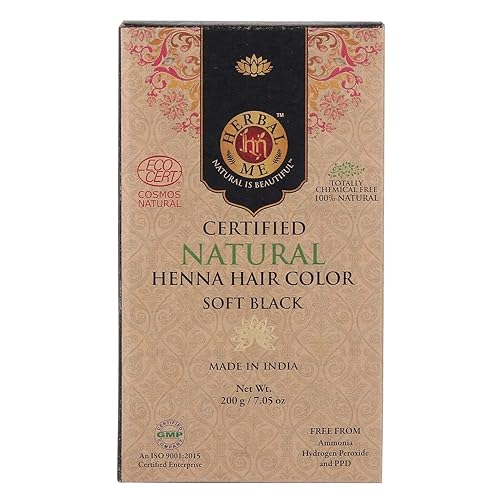 Miniatura 2 de Kit combinado de tinte de cabello de henna negra suave de 7.05 onzas + 7.05 onzas, certificado 100% natural por Ecocert (Francia). Aprobado por