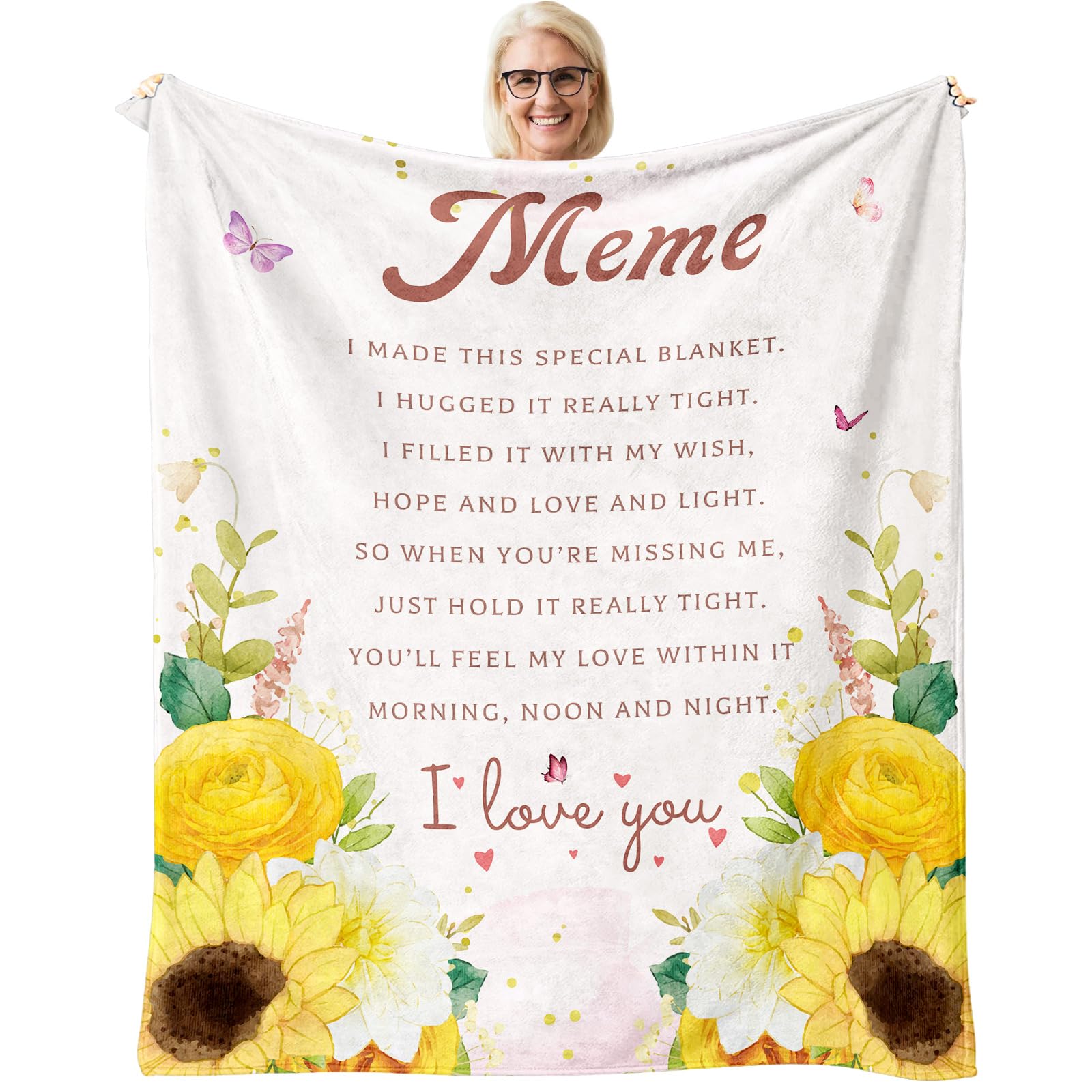 Mothers Day Meme Gifts, Birthday Gifts for Meme Grandma, Meme Gifts from Grandkids, Meme Gift Throw Blanket 60" X 50", Best Meme Ever Gifts, Grandma/Grandmother Birthday Gifts