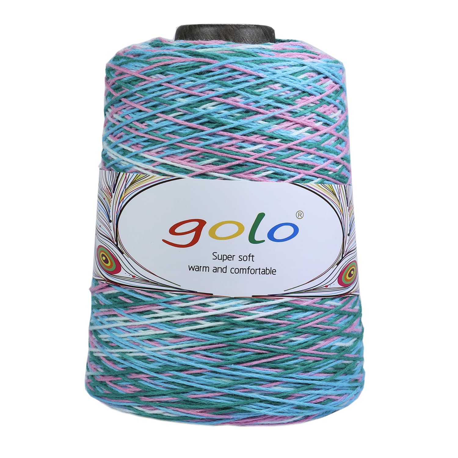 golo Cotton Cone Yarn 6/4 Cotton Yarn for Hand Knitting Crochet Yarn D227-Robin’s Egg Blue