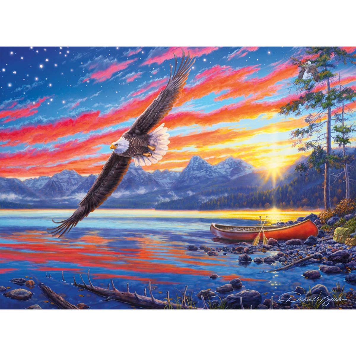 Buffalo Games - Darrell Bush - Star-Spangled Sunset - 1000 Piece Jigsaw Puzzle