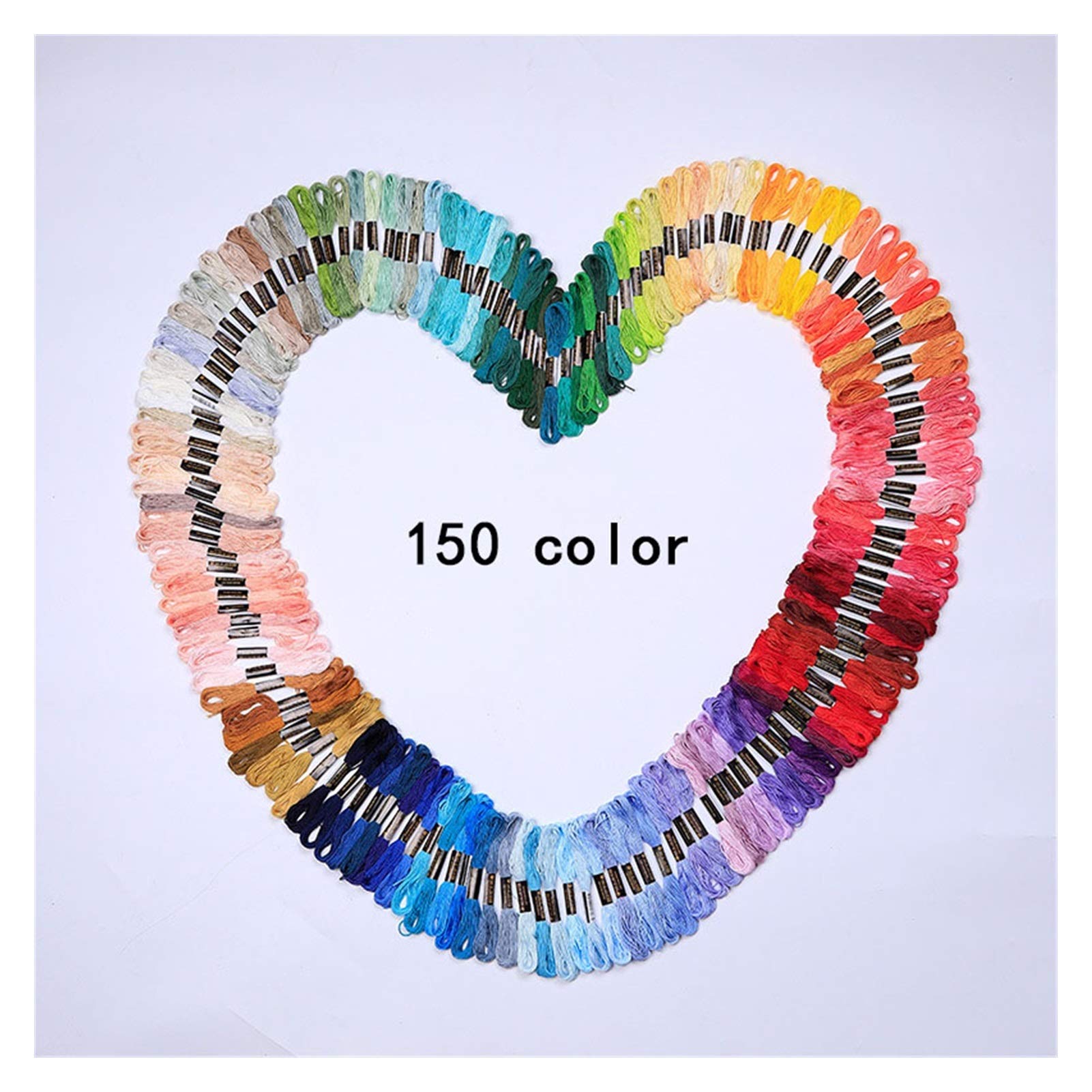 Fili da Ricamo 50/20/200/447Colors Ricamo Ricamo FAI DA TE Linea di seta Branch Fili Fili Filettatura Floss Floss Skein Stitch Thread Filettatura Strumenti per cucire ( Color : 150 random color )