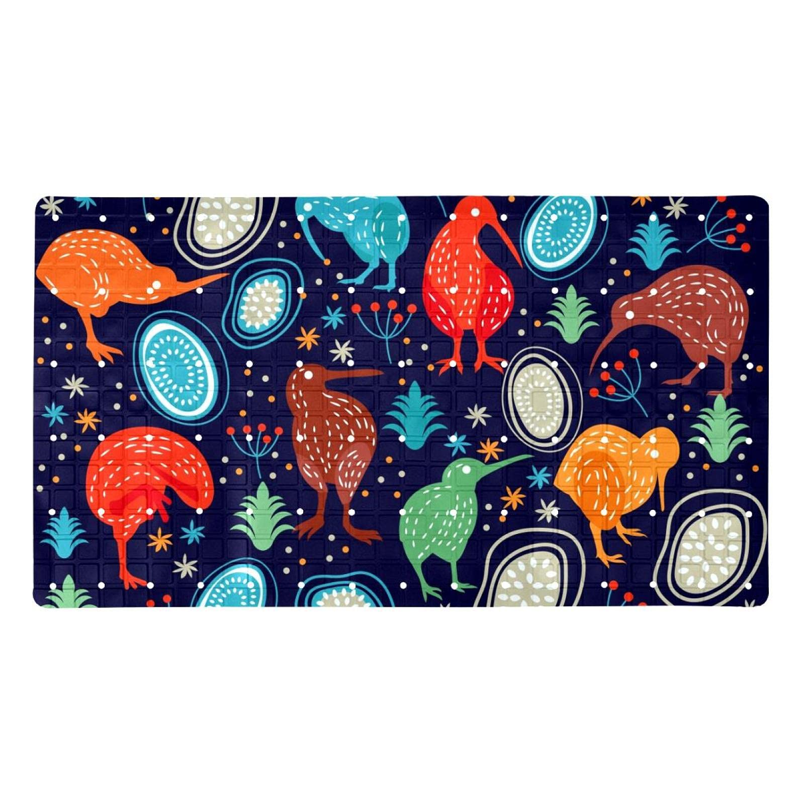 Alfombrilla para bañera infantil kiwi azul marino para duchas divertidas y seguras