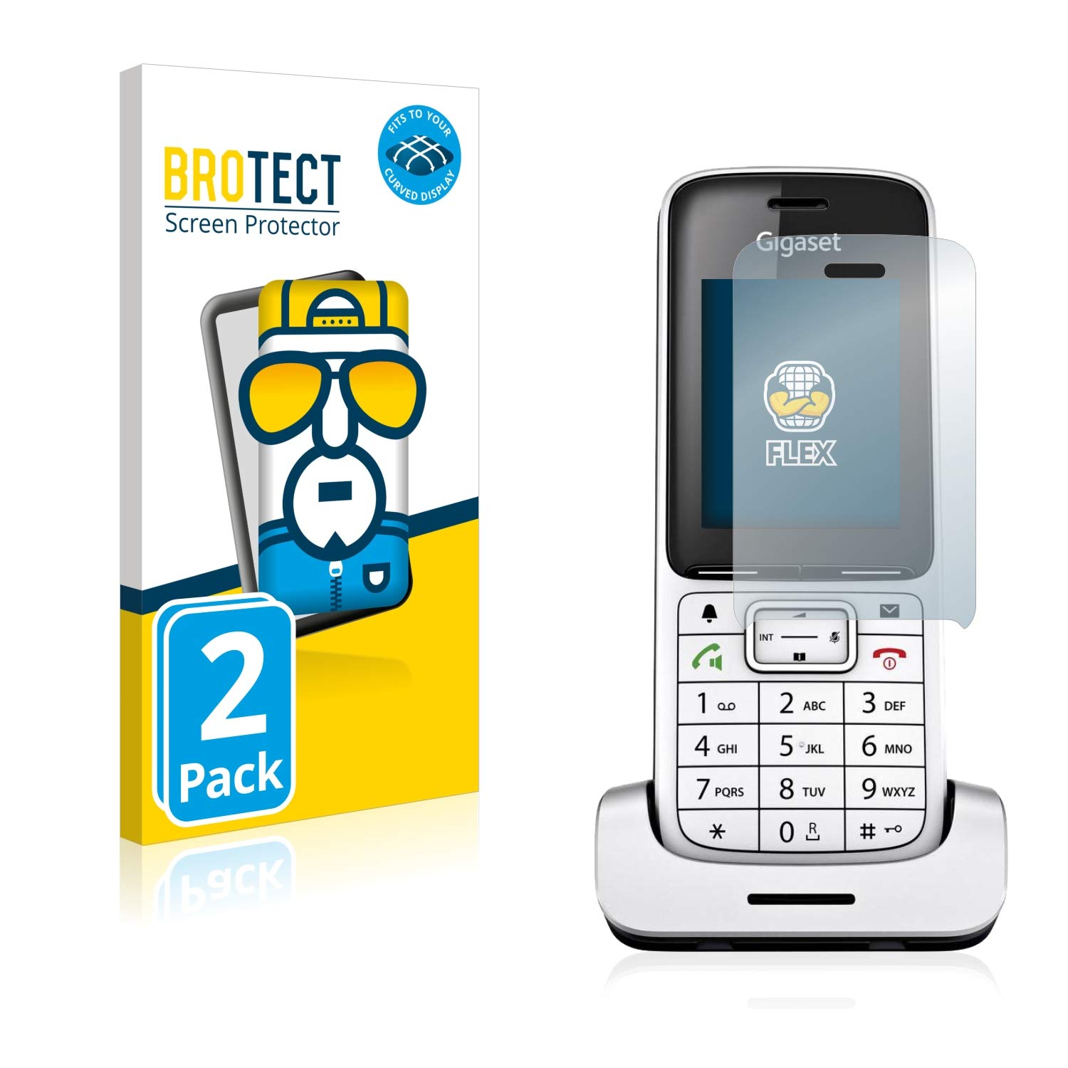 brotect Pellicola Copertura Completa per Gigaset SL750H Pro 2 Pezzi - Full-Cover 3D Curvo