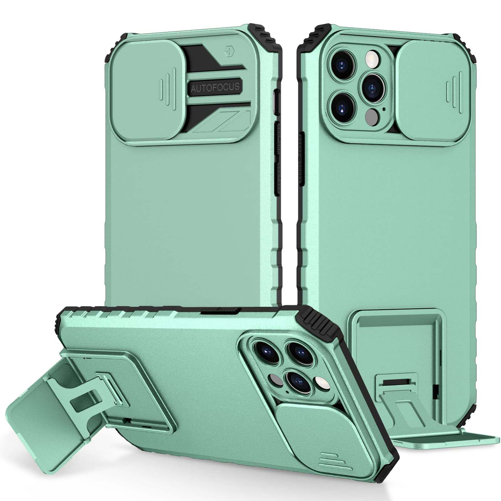 Funda para iPhone 12 Pro YOUULAR robusta con acabado militar y soporte 3D 7