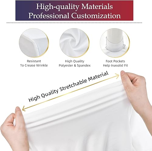 Miniatura 5 de Mantel personalizado con logotipo de negocios, funda elástica ajustable de elastano para mesas rectangulares, manteles personalizados para fiestas,