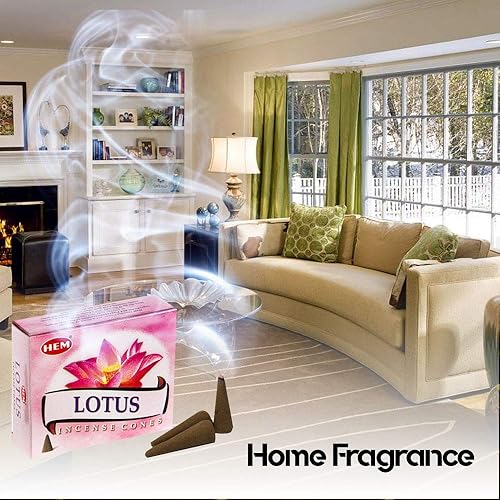 Miniatura 4 de Lotus - Caja de 12 cajas, 10 conos cada una - Incienso HEM de la India