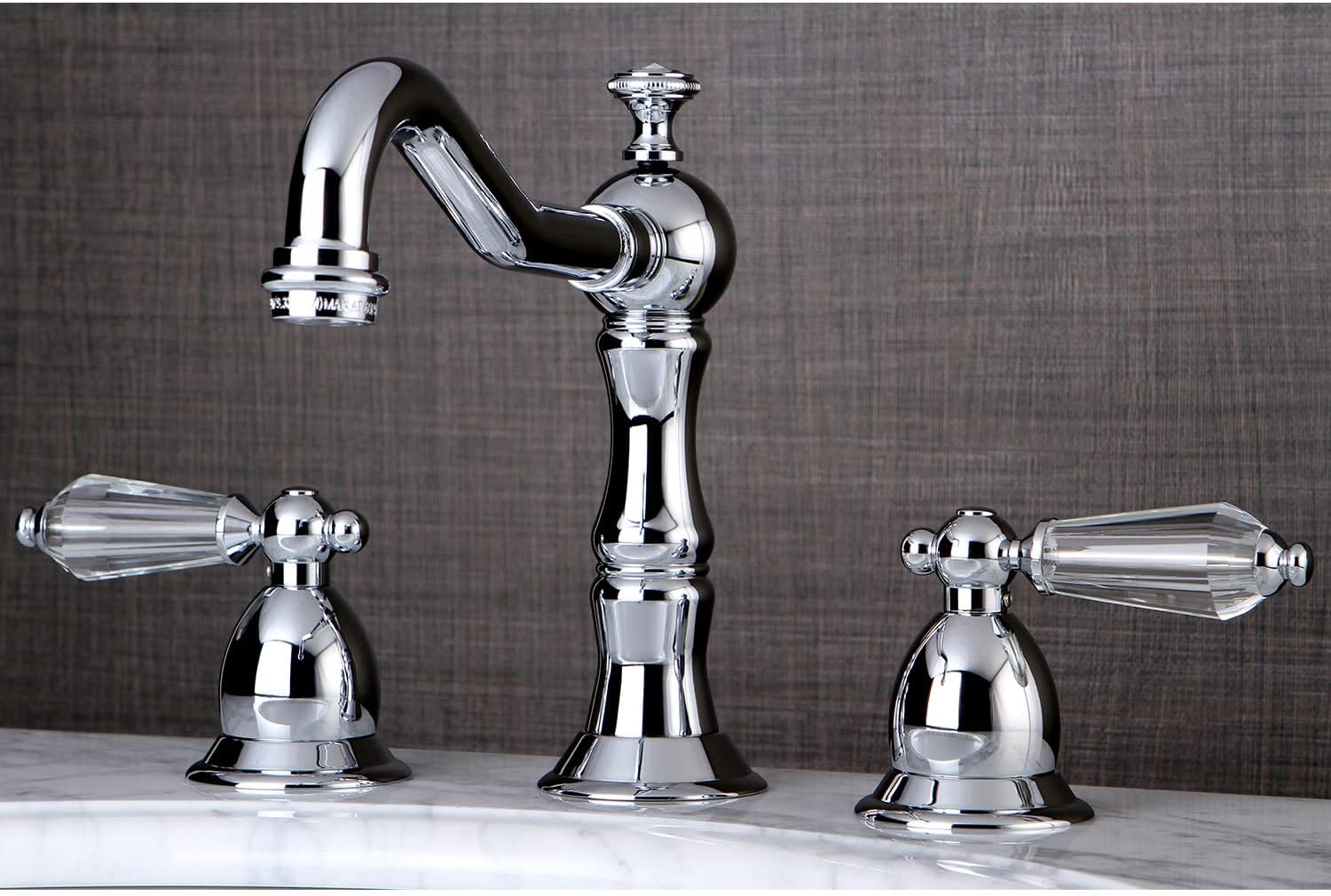 Kingston Brass KS1978WLL Widespread Lavatory Faucet with Brass Pop-Up, 7-1/2" in Spout Reach, Brushed Nickel