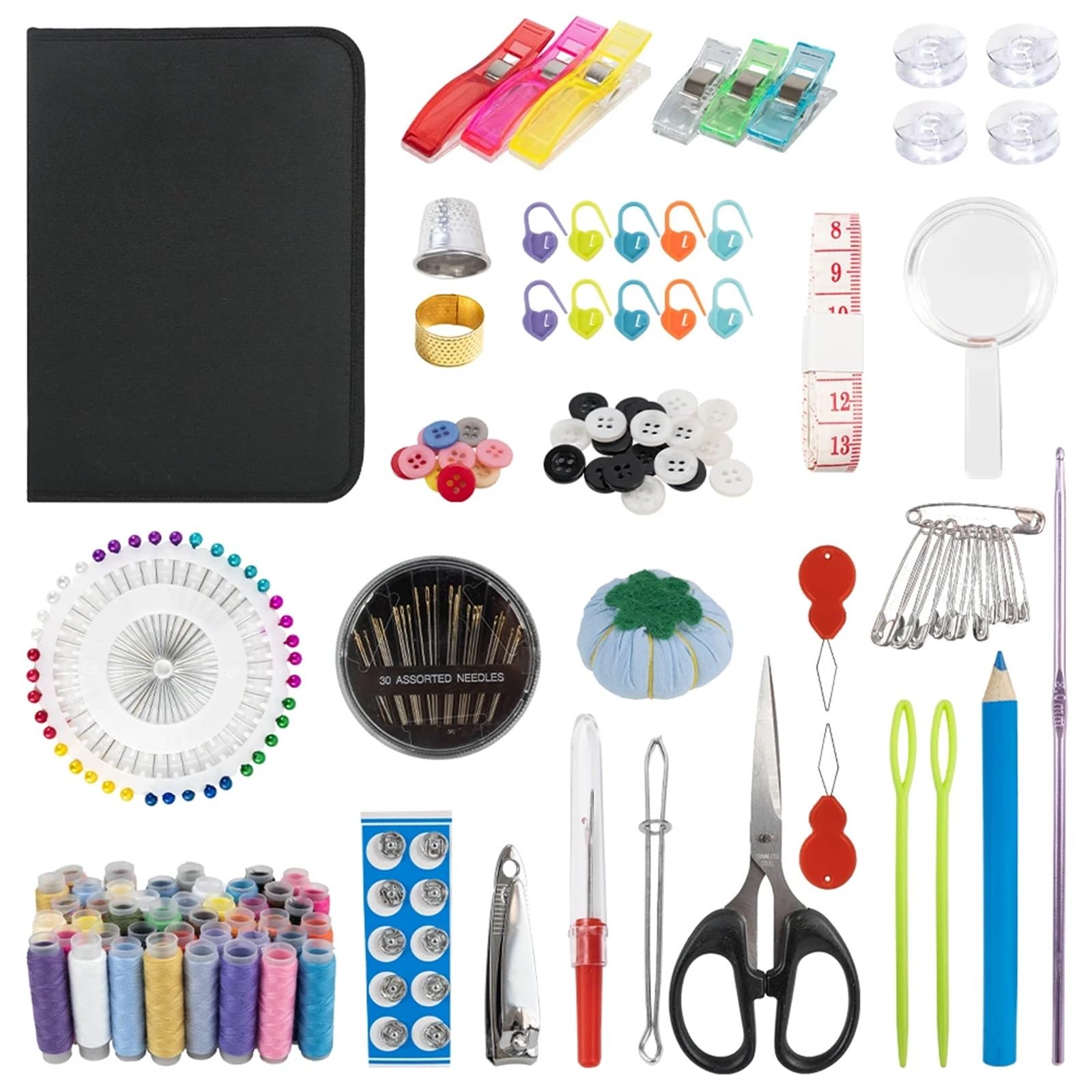 Sewing Kit Compact and Portable 1 Set Portable Sewing Kit for Beginners & Professionals Including Needle Thread Scissor Tape Measure Button Accessories & Tools(Type 3)