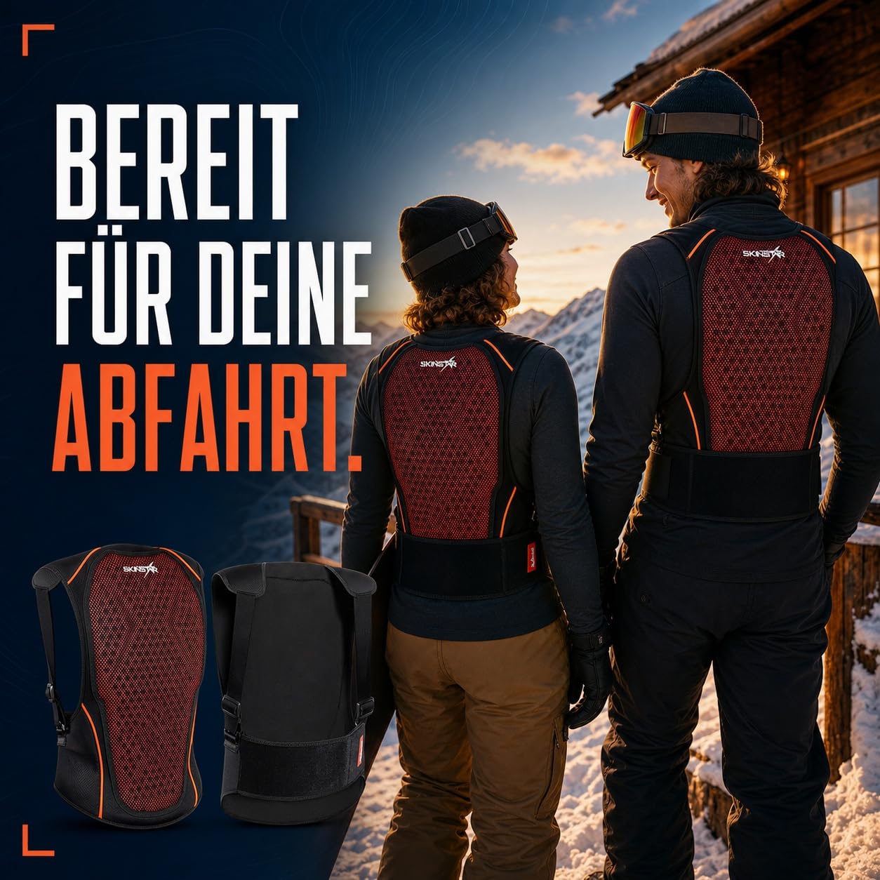 SkinStar Cross Pack Vest ochraniacz na plecy ochraniacz narty snowboard kamizelka bezpieczeństwa ochrona pleców