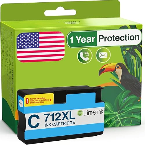 Miniatura 10 de Limeink Cartuchos de tinta compatibles de repuesto para cartuchos de tinta HP 712 712XL para HP para impresoras DesignJet T650 T630 T230 T210 Studio