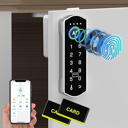 Miniatura 10 de Eseesmart Cerradura inteligente para gabinete, cerradura magnética electrónica digital RFID sin llave Bluetooth seguridad para niños, cerraduras de