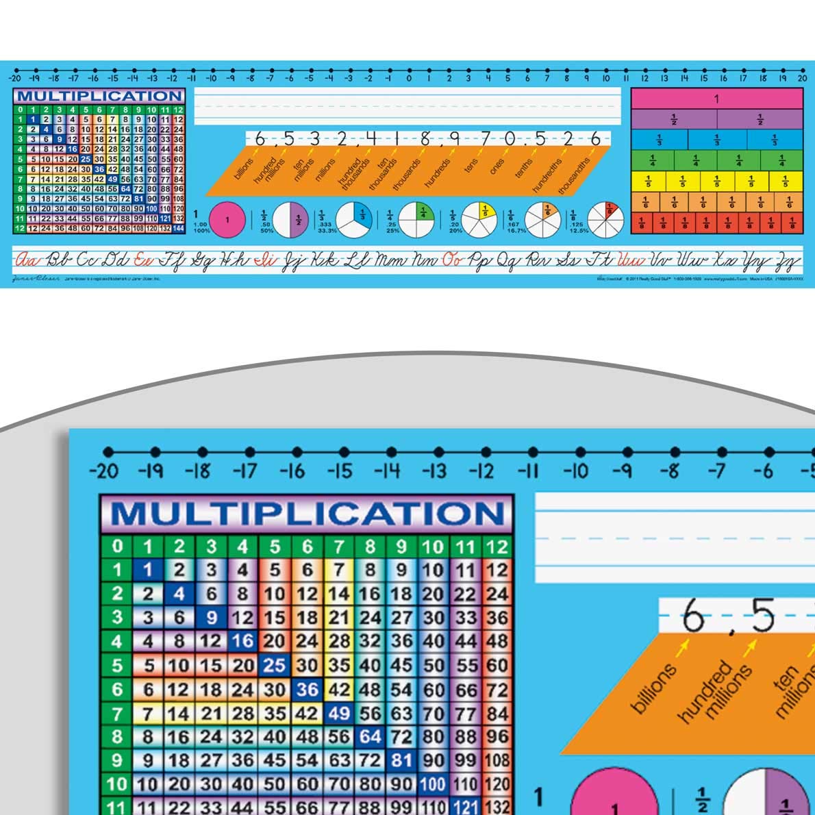 Buy Really Good Stuff 24PK Zaner-Bloser Cursive Self-Adhesive Deluxe ...
