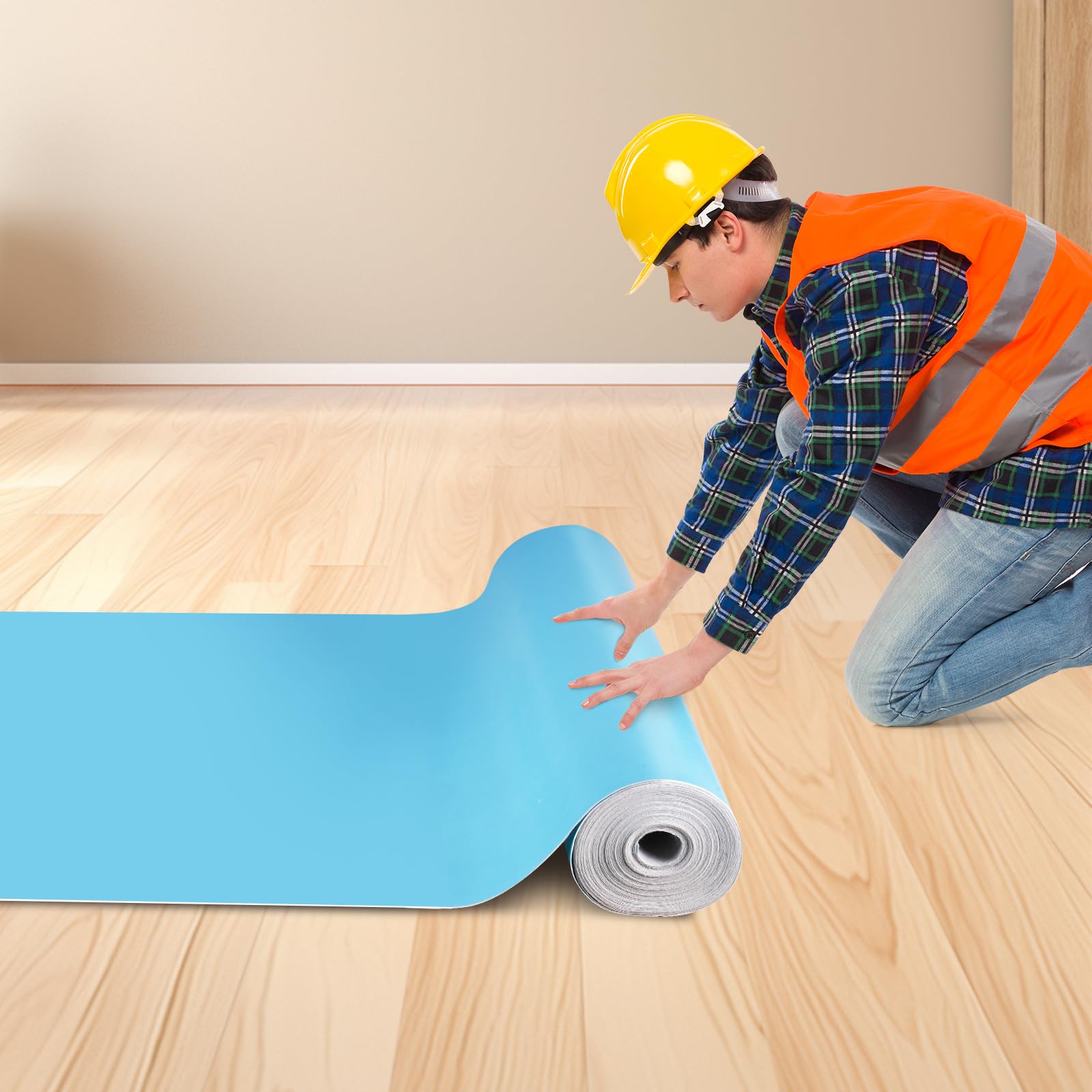 YJINGRUI ​Película protectora de suelo de alta calidad, 30 m x 95 cm, estera protectora de suelo reutilizable, impermeable y resistente a la pintura, para proteger azulejos, suelos de madera, etc