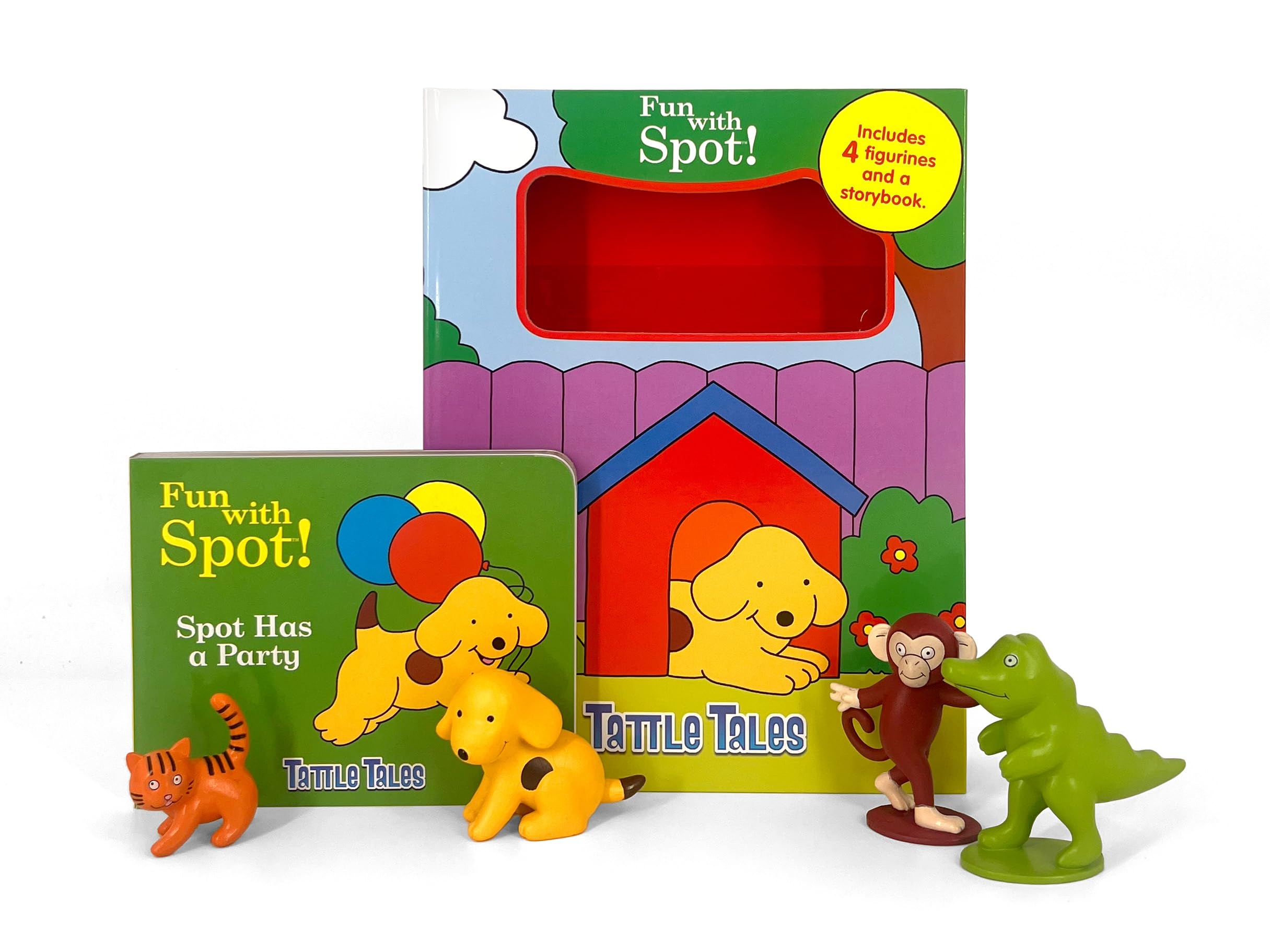 Fun with Spot! Tattle Tales - Activity Books for kids, 12-page storybook, 4 figurines